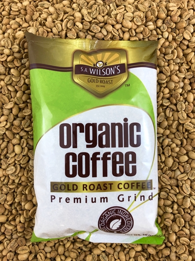 1 POUND GOLD ROAST COFFEE CERTIFIED ORGANIC S.A. Wilsons Gold Roast Coffee